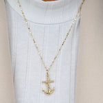 Load image into Gallery viewer, 18K Real Gold Anchor Necklace
