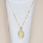 Load image into Gallery viewer, 18K Real Gold Oval Frame Necklace