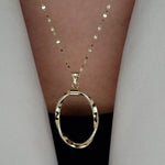 Load image into Gallery viewer, 18K Real Gold Twisted Oval Necklace
