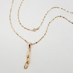 Load image into Gallery viewer, 18K Real Gold Hanging Links Necklace