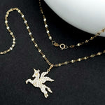 Load image into Gallery viewer, 18K Real Gold Unicorn Stone Necklace