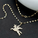 Load image into Gallery viewer, 18K Real Gold Unicorn Stone Necklace
