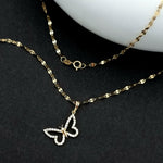 Load image into Gallery viewer, 18K Real Gold Butterfly Stone Necklace
