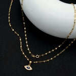 Load image into Gallery viewer, 18K Real Gold Eye Shape Stone Necklace