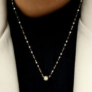 18K Real Gold Ball Seed Necklace