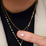 Load image into Gallery viewer, 18K Real Gold Stone Necklace