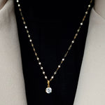 Load image into Gallery viewer, 18K Real Gold Stone Necklace
