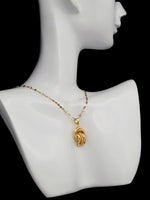 Load image into Gallery viewer, 18K Real Gold Twisted Knot Necklace