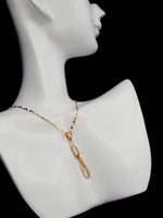 Load image into Gallery viewer, 18K Real Gold Hanging Links Necklace