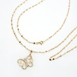 Load image into Gallery viewer, 18K Real Gold Butterfly Stone Necklace
