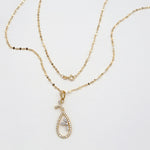 Load image into Gallery viewer, 18K Real Gold Oval Stone Necklace