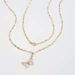 Load image into Gallery viewer, 18K Real Gold Butterfly Stone Necklace
