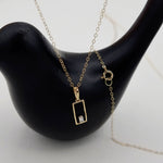 Load image into Gallery viewer, 18K Real Gold Square Stone Necklace