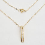 Load image into Gallery viewer, 18K Real Gold Long Stone Necklace