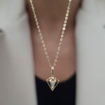 Load image into Gallery viewer, 18K Real Gold Diamond Design Stone Necklace