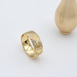 Load image into Gallery viewer, 18K Real Gold Round Arrow Ring
