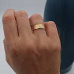 Load image into Gallery viewer, 18K Real Gold Round Arrow Ring