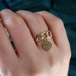Load image into Gallery viewer, 18K Real Gold Hanging T.F Ring