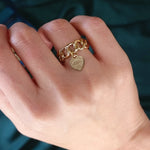 Load image into Gallery viewer, 18K Real Gold Hanging T.F Ring