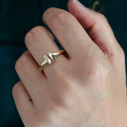 18K Real Gold Adjustable Ring