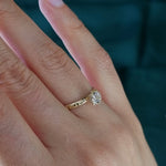 Load image into Gallery viewer, 18K Real Gold Stone Ring