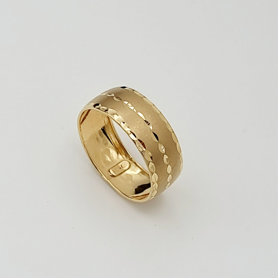 18K Real Gold Round Line Ring – Hamsa Gold