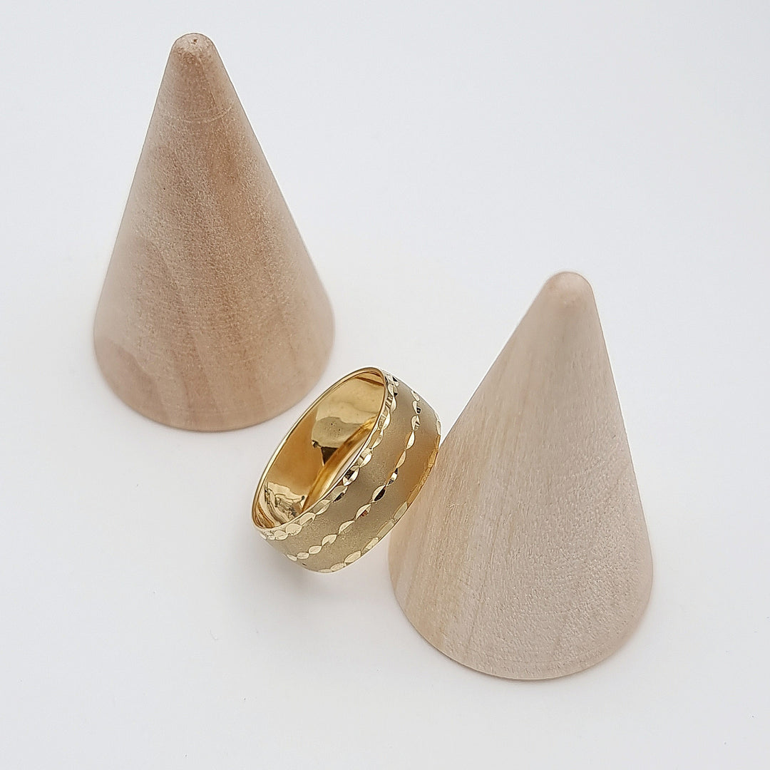 18K Real Gold Round Line Ring – Hamsa Gold