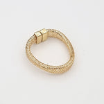 Load image into Gallery viewer, 18K Real Gold Twisted Ring