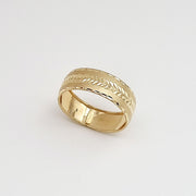 18K Real Gold Round Arrow Ring