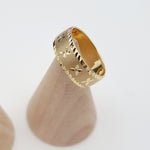 Load image into Gallery viewer, 18K Real Gold Round Flower Ring