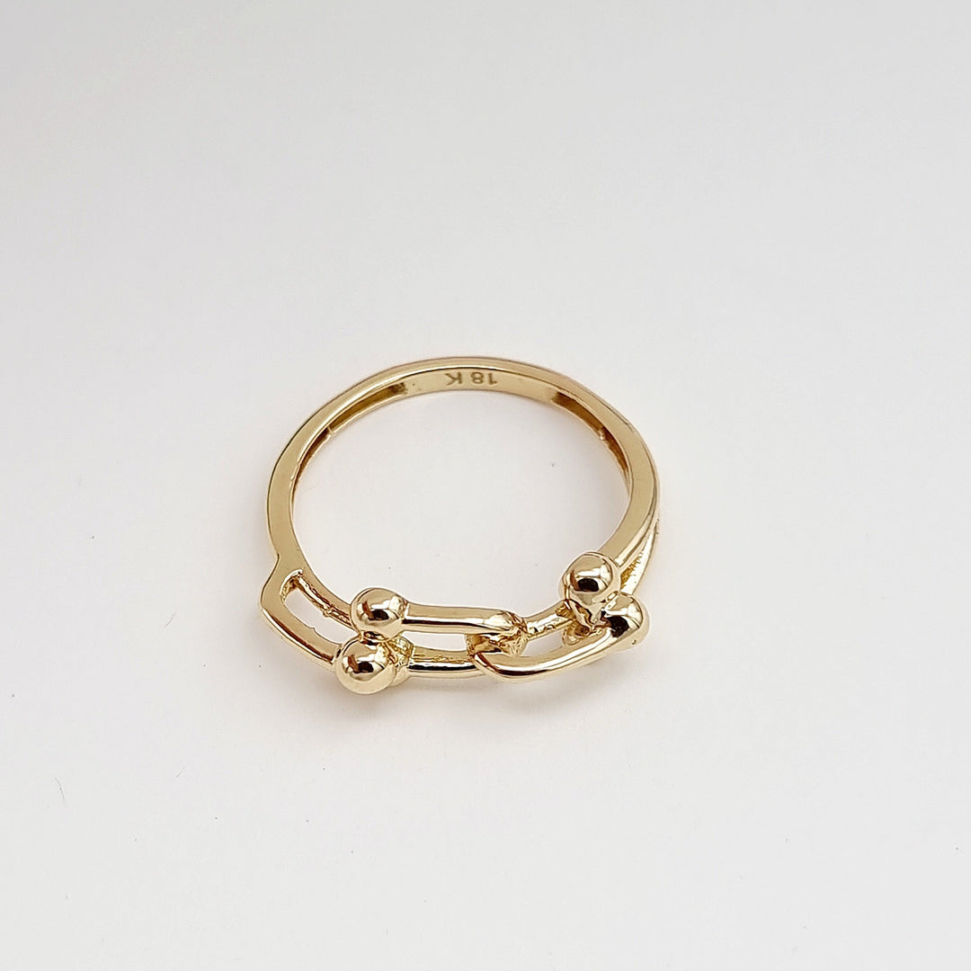 18K Real Gold U-Link Ring