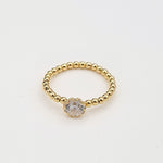 Load image into Gallery viewer, 18K Real Gold Stone Seed Ring
