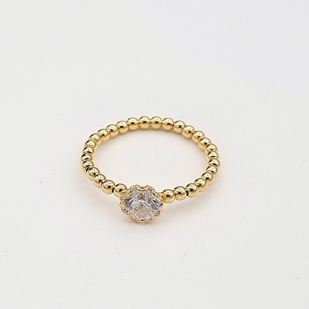 18K Real Gold Stone Seed Ring