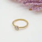 Load image into Gallery viewer, 18K Real Gold Stone Seed Ring
