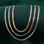 Load image into Gallery viewer, 18K Real Gold Flat Chain