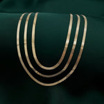 Load image into Gallery viewer, 18K Real Gold Flat Chain