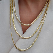 18K Real Gold Flat Chain