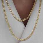 Load image into Gallery viewer, 18K Real Gold Flat Chain
