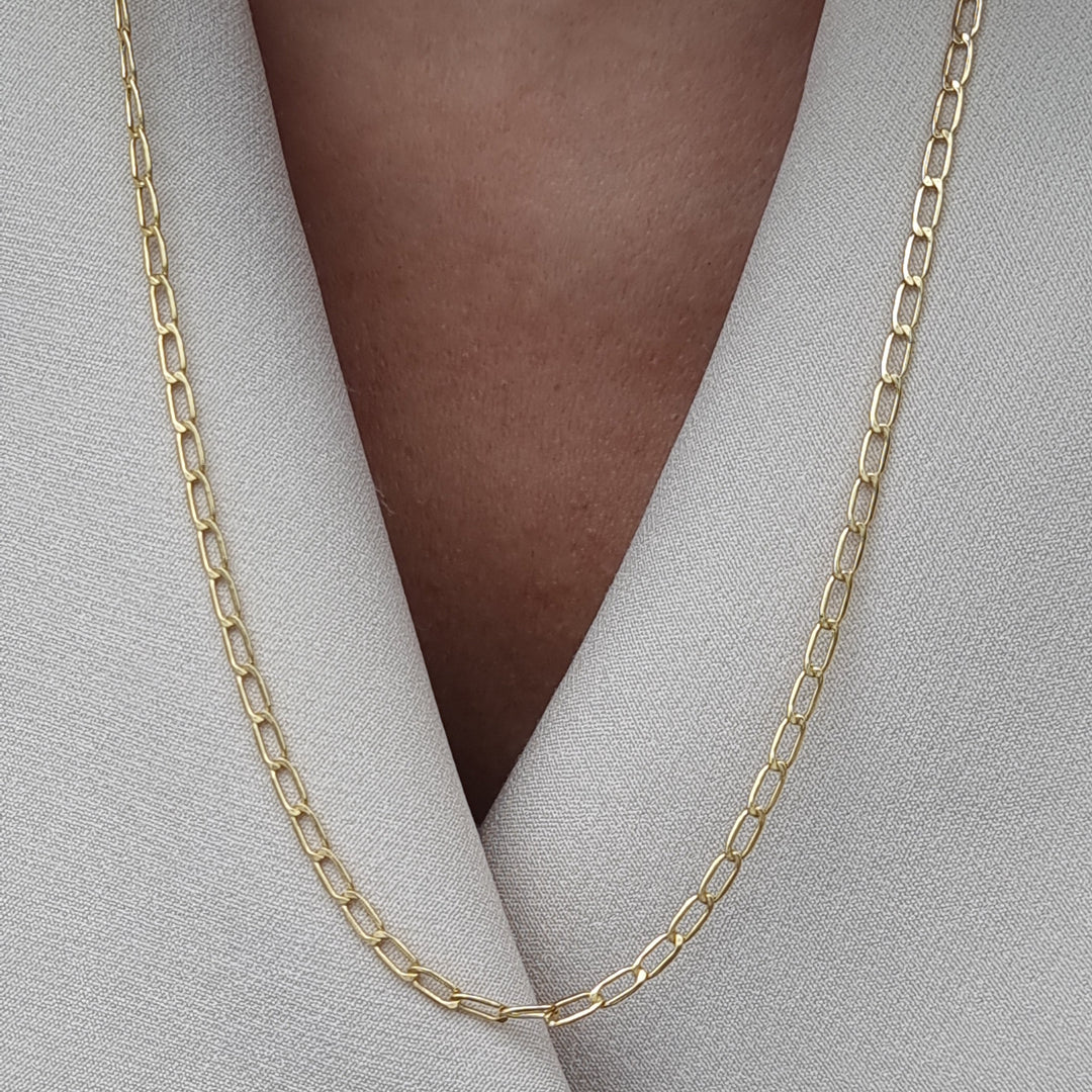 18K Real Gold Linked Chain
