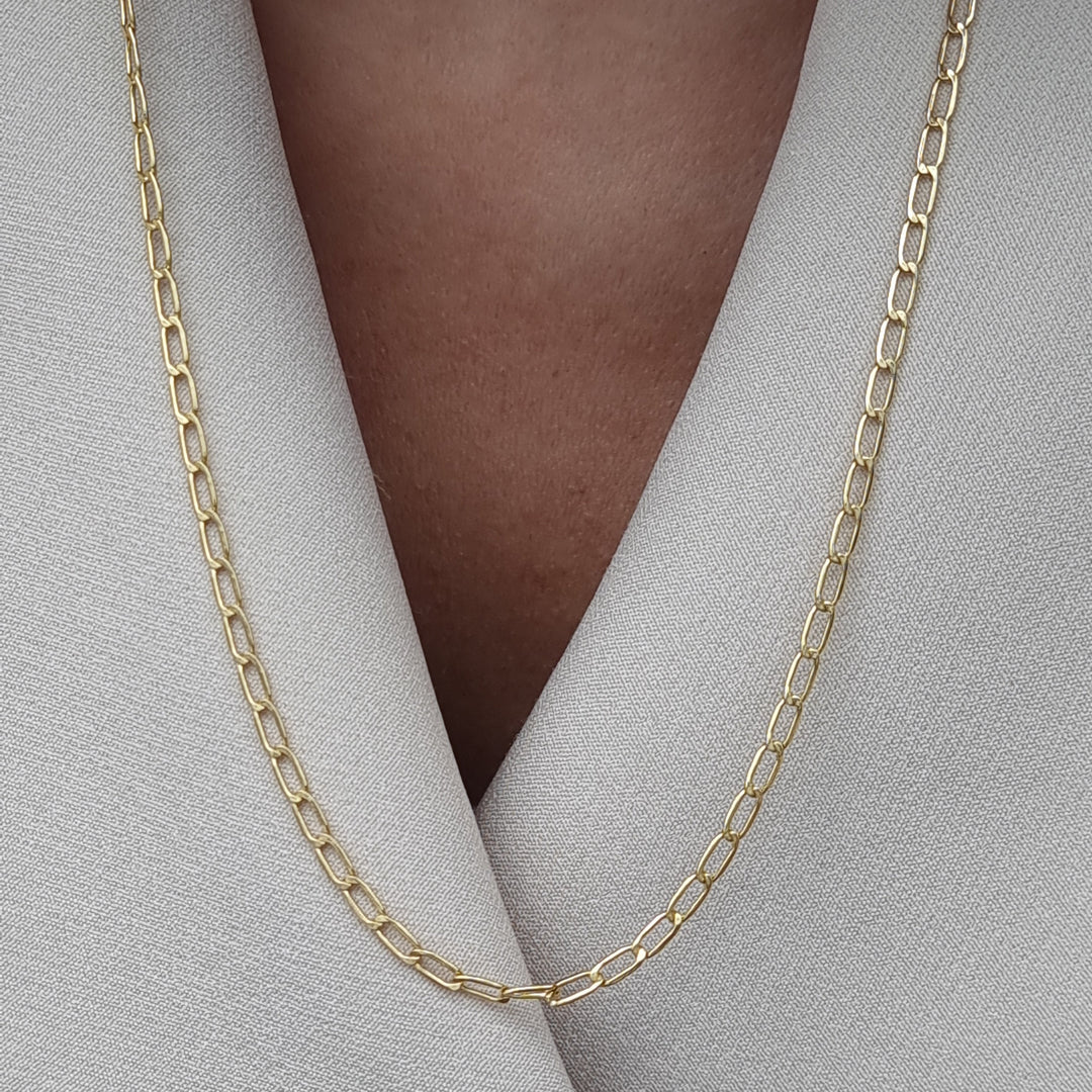 18K Real Gold Linked Chain