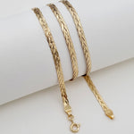 Load image into Gallery viewer, 18K Real Gold Flat Snake Chain