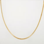 Load image into Gallery viewer, 18K Real Gold Flat Chain