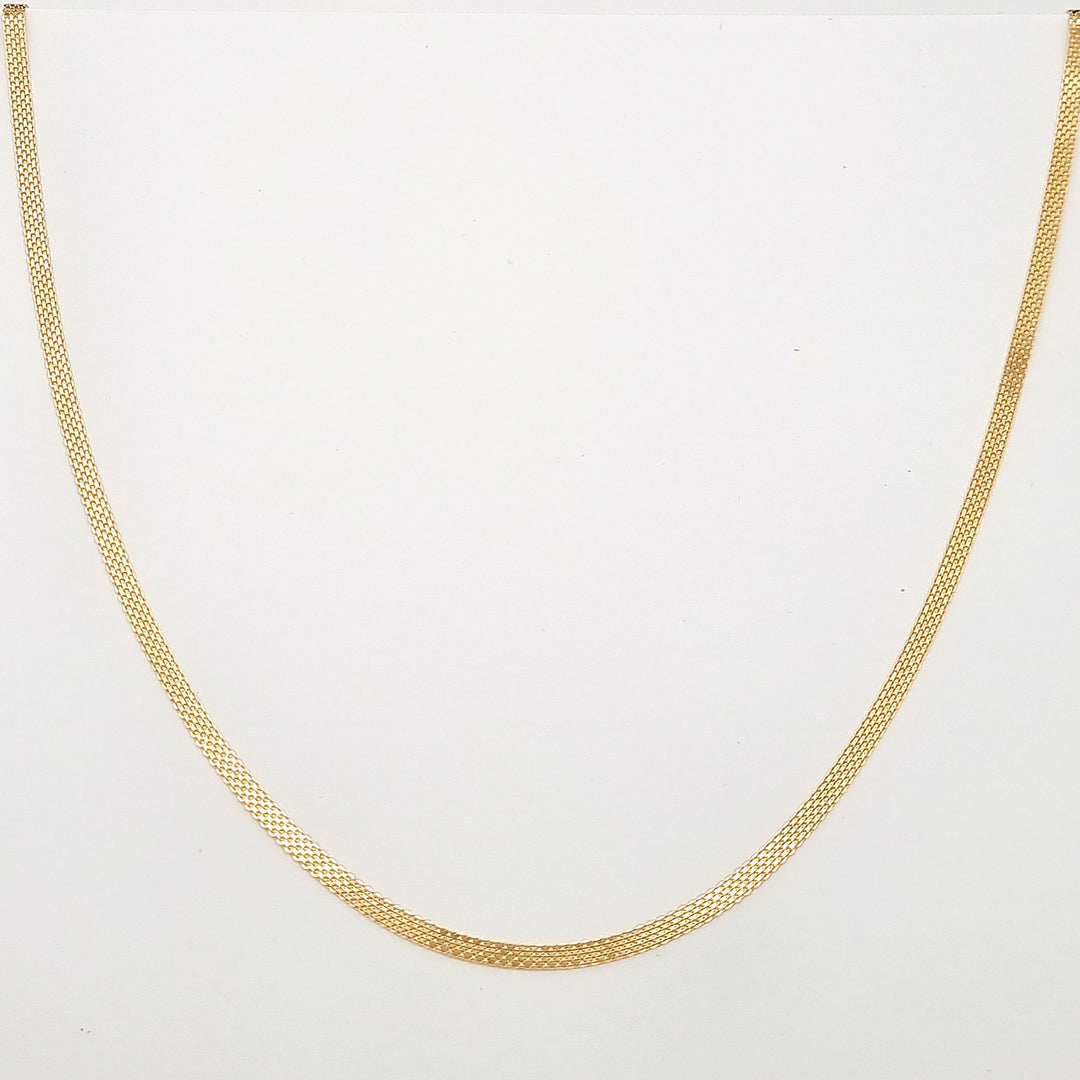 18K Real Gold Flat Chain
