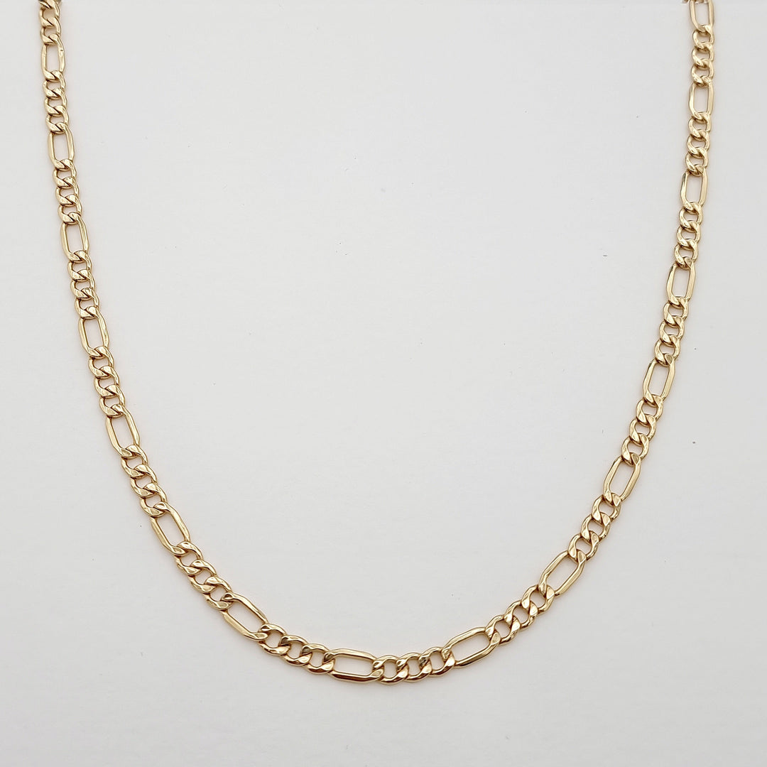 Xp Gold Chain 18K Real Gold Figaro Chain – Hamsa Gold
