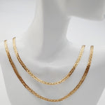 Load image into Gallery viewer, 18K Real Gold Flat Snake Chain