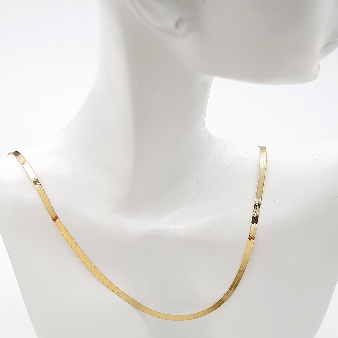 18K Real Gold Mirror Chain