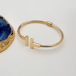 Load image into Gallery viewer, 18K Real Gold T Design Bangle