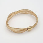 Load image into Gallery viewer, 18K Real Gold Double Twisted Elastic Bangle
