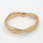 Load image into Gallery viewer, 18K Real Gold Double Twisted Elastic Bangle
