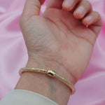 Load image into Gallery viewer, 18K Real Gold Elastic Bangle